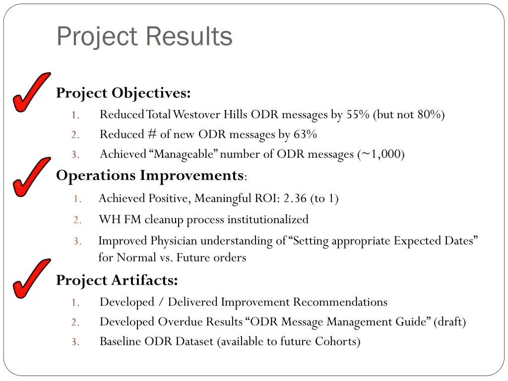 project results 2