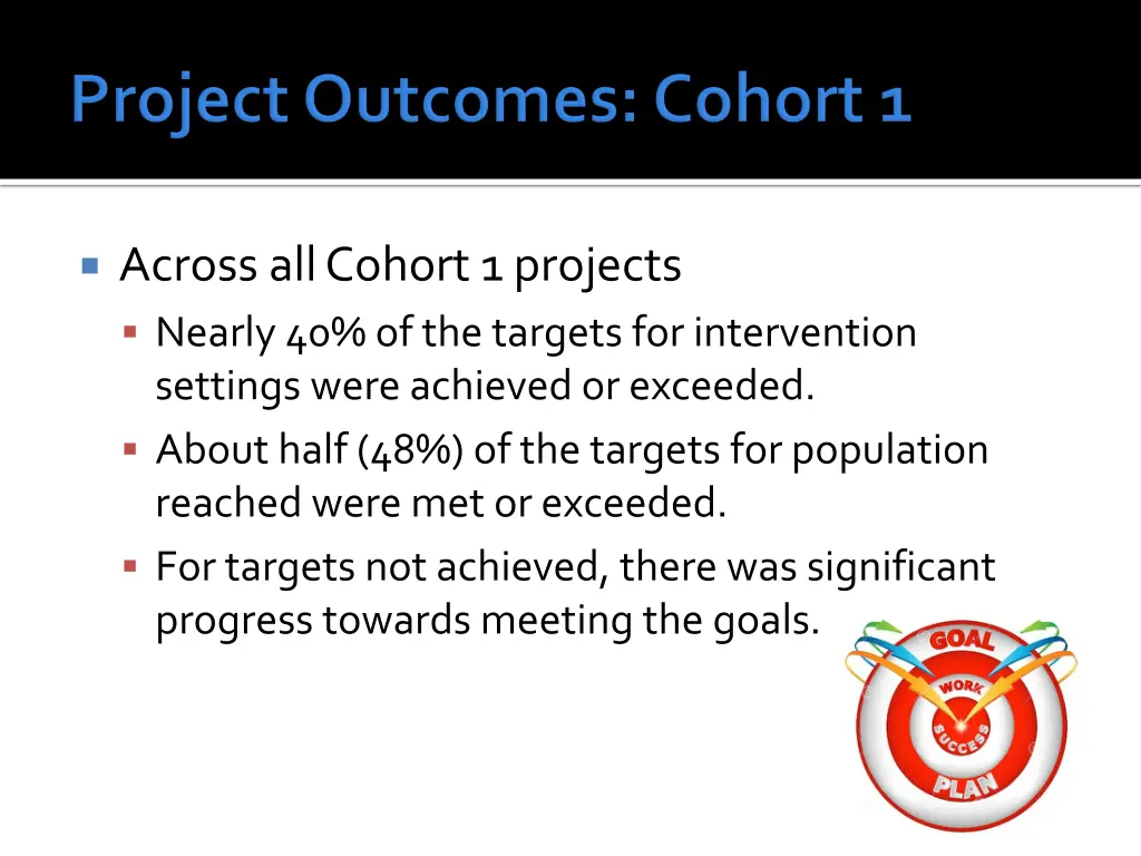 across all cohort 1 projects nearly