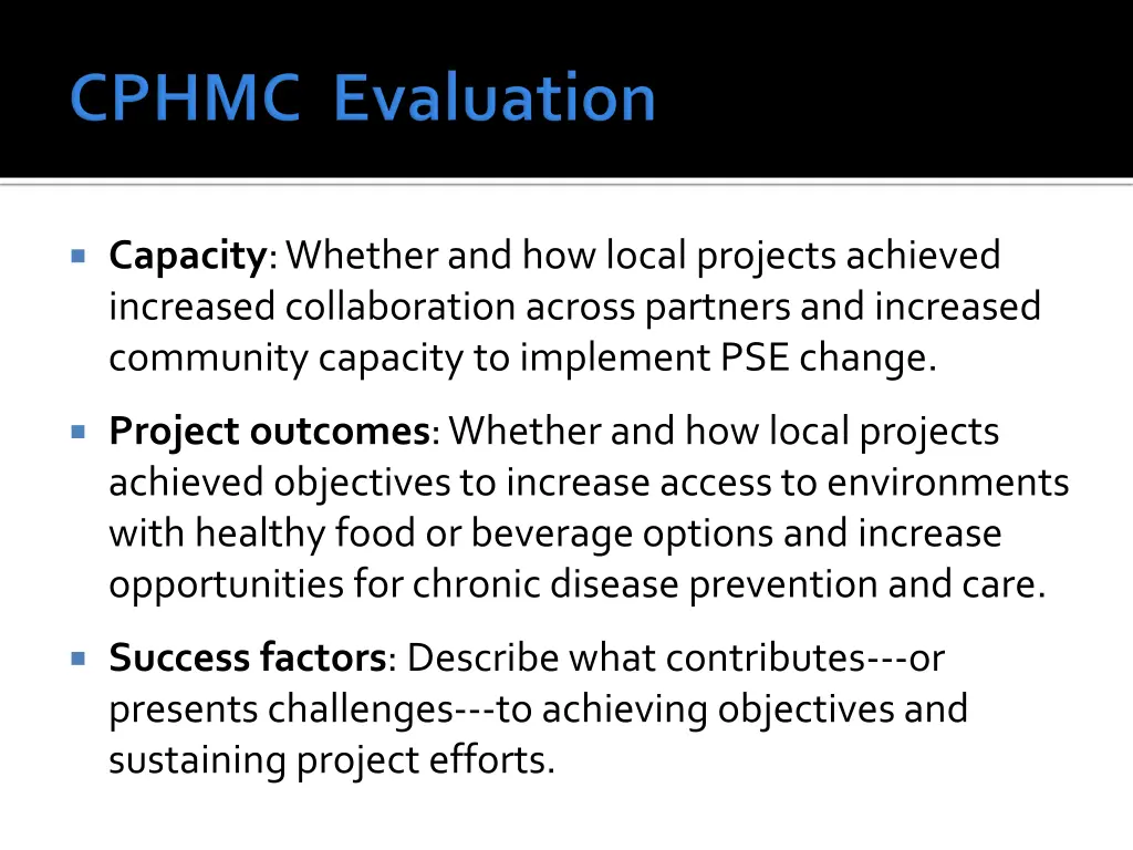 capacity whether and how local projects achieved