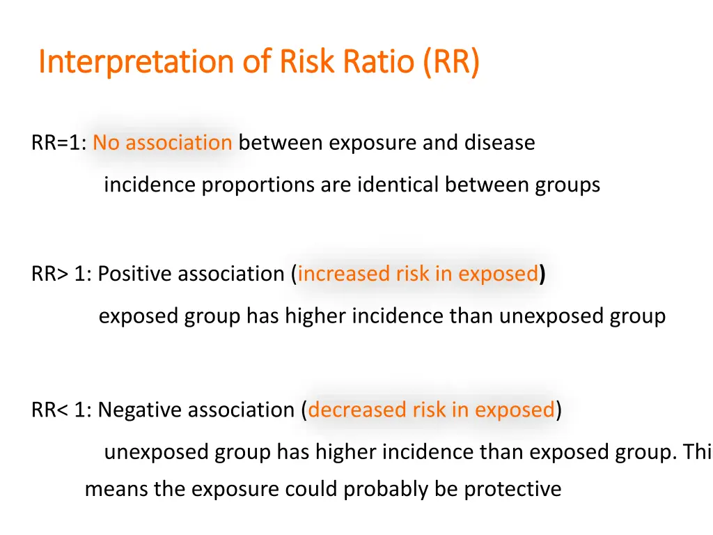 interpretation of interpretation of risk ratio