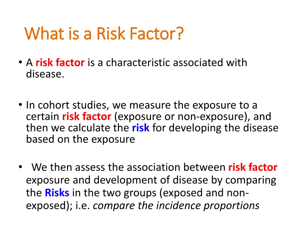 what is a risk factor what is a risk factor