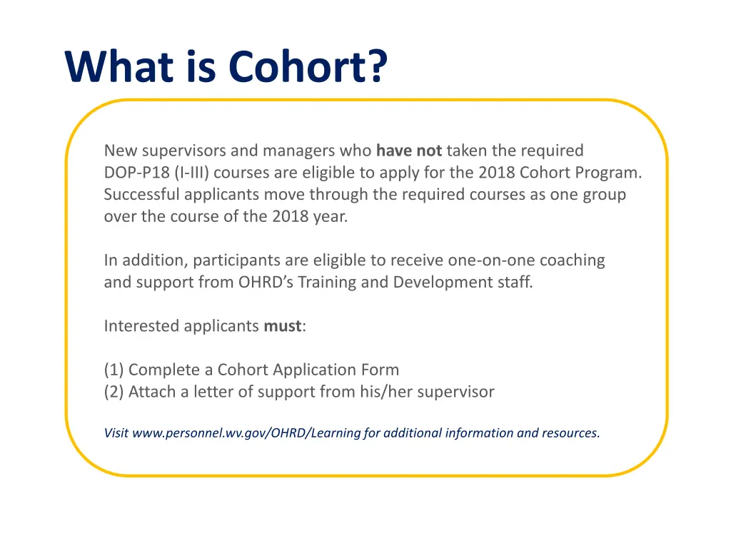 what is cohort