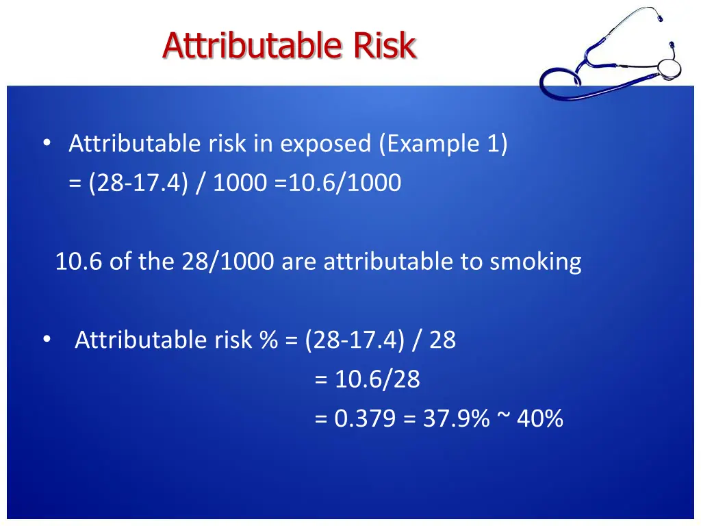 attributable risk