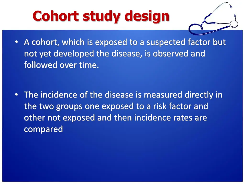 cohort study design