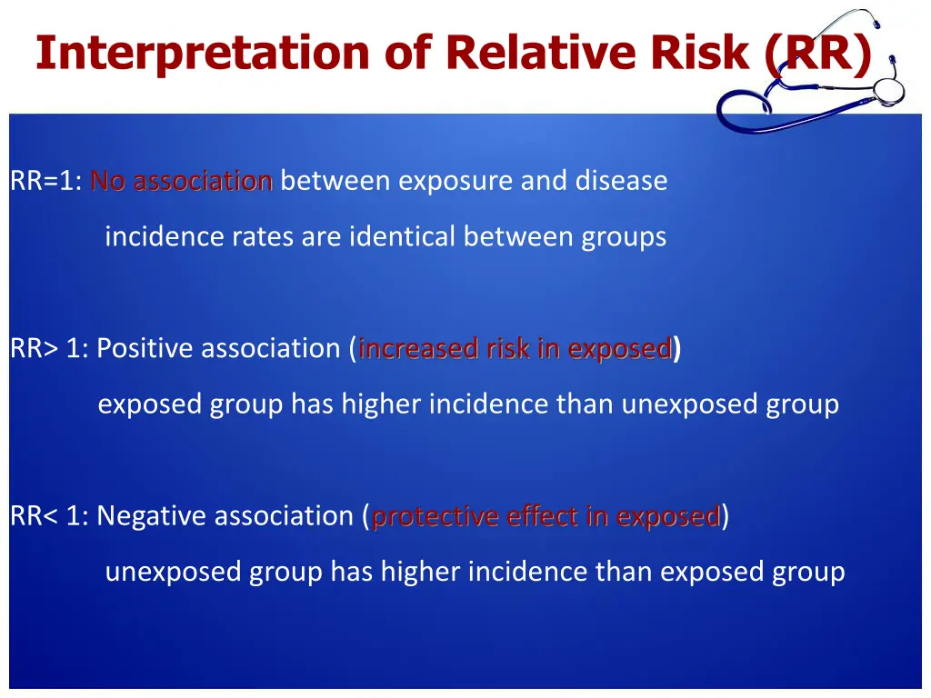 interpretation of relative risk rr