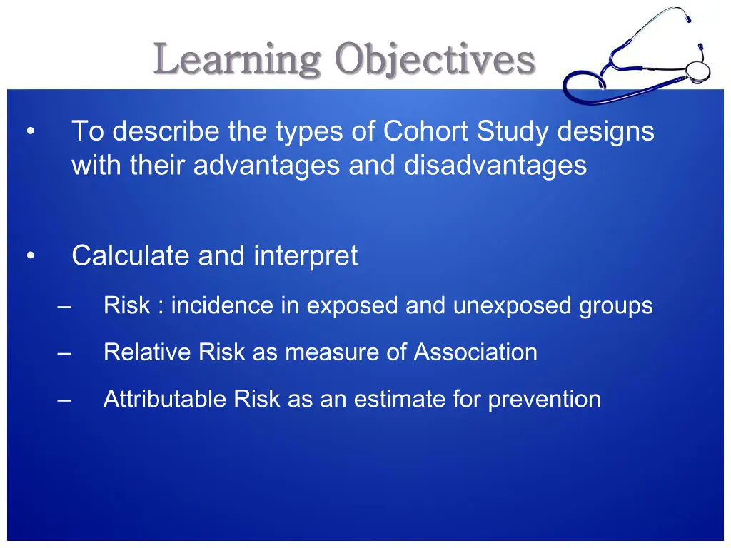 learning objectives learning objectives