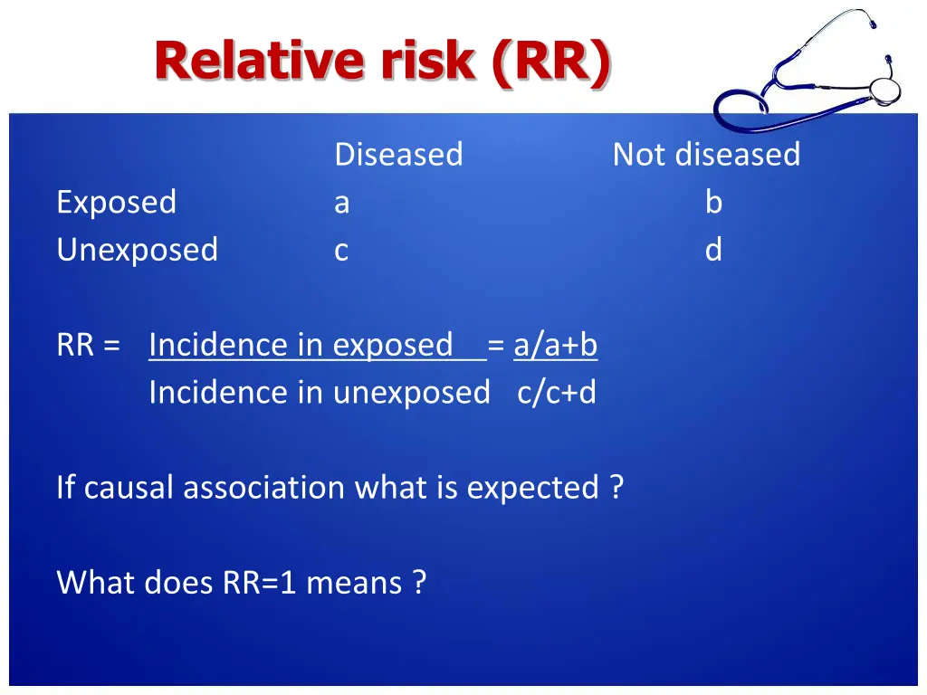 relative risk rr