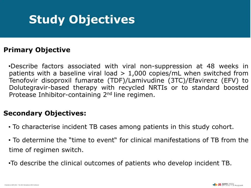 study objectives