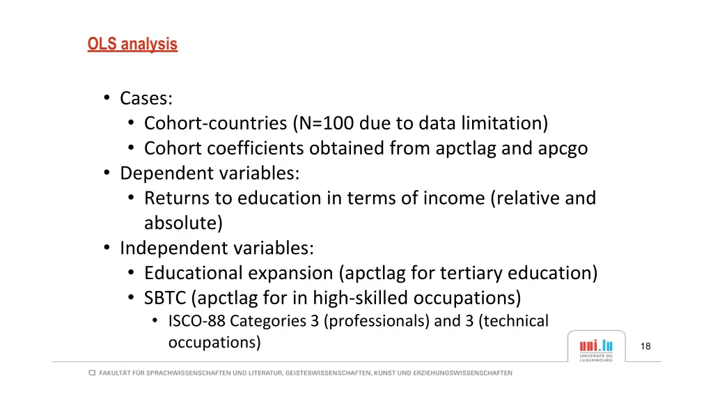 ols analysis