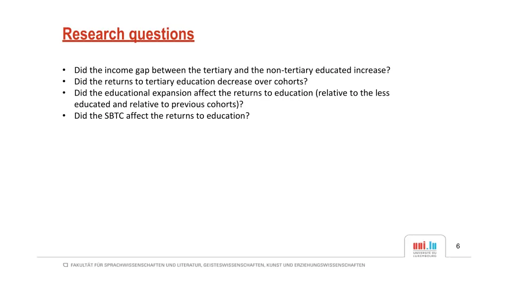 research questions