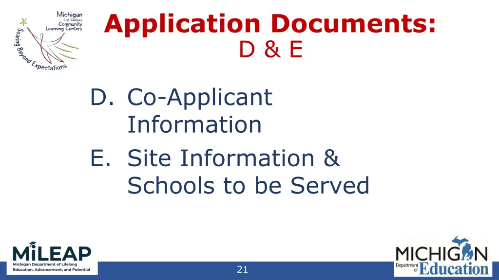 application documents d e