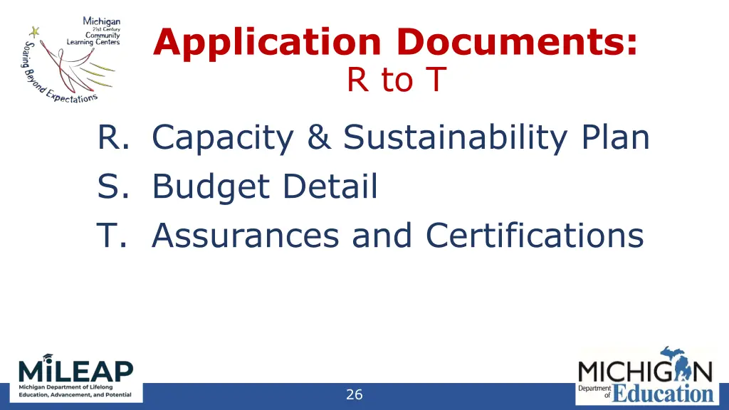 application documents r to t