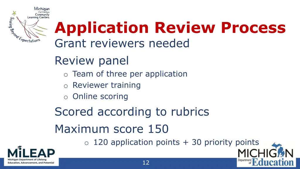 application review process grant reviewers needed