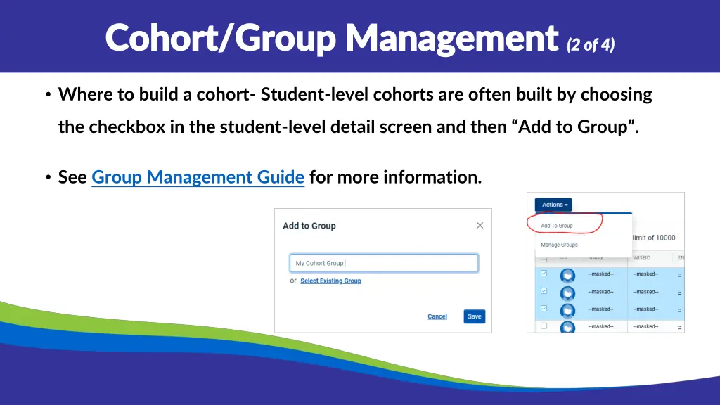 cohort group management cohort group management 1