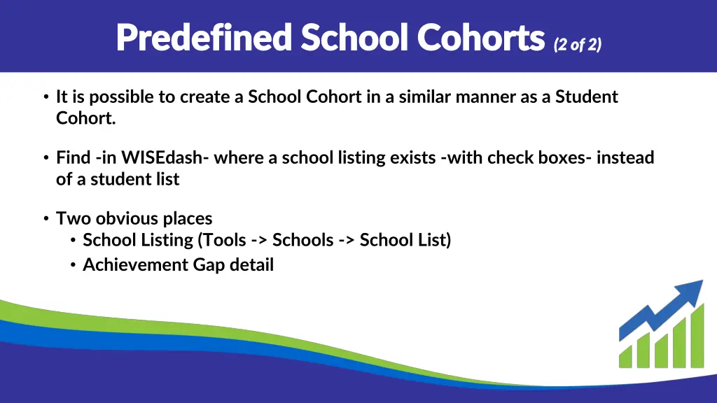 predefined school cohorts predefined school 1