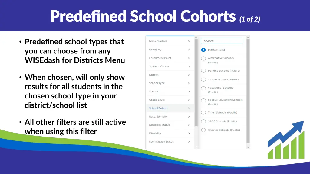 predefined school cohorts predefined school