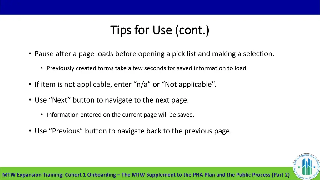 tips for use cont tips for use cont