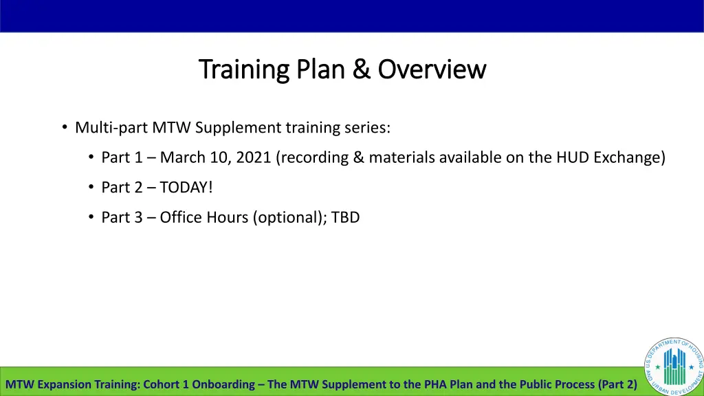 training plan overview training plan overview