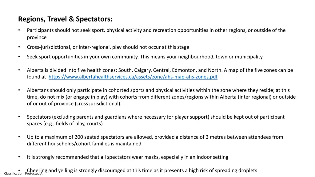 regions travel spectators