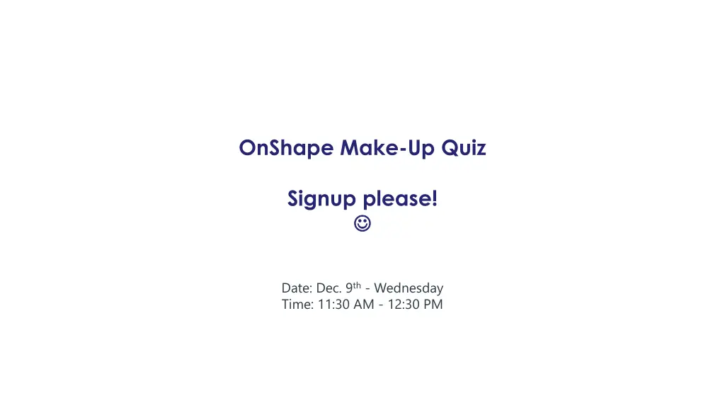 onshape make up quiz