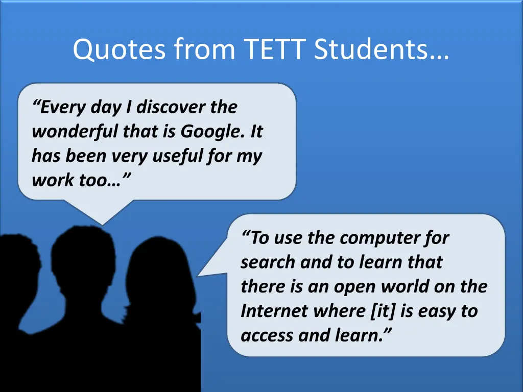 quotes from tett students