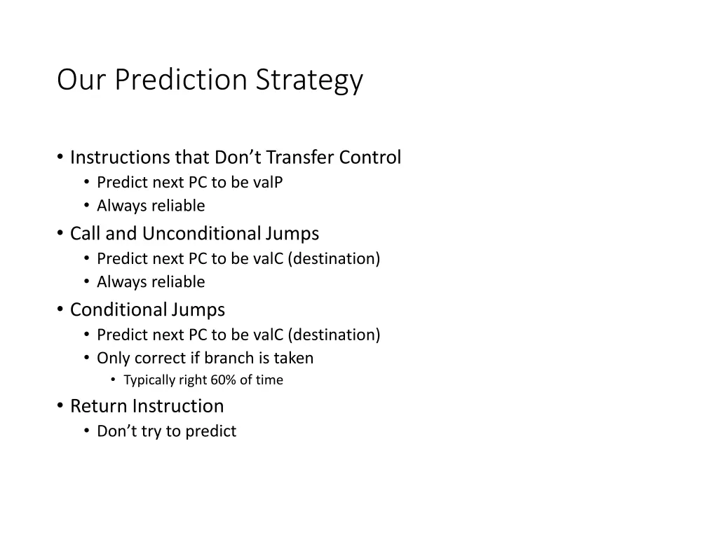 our prediction strategy