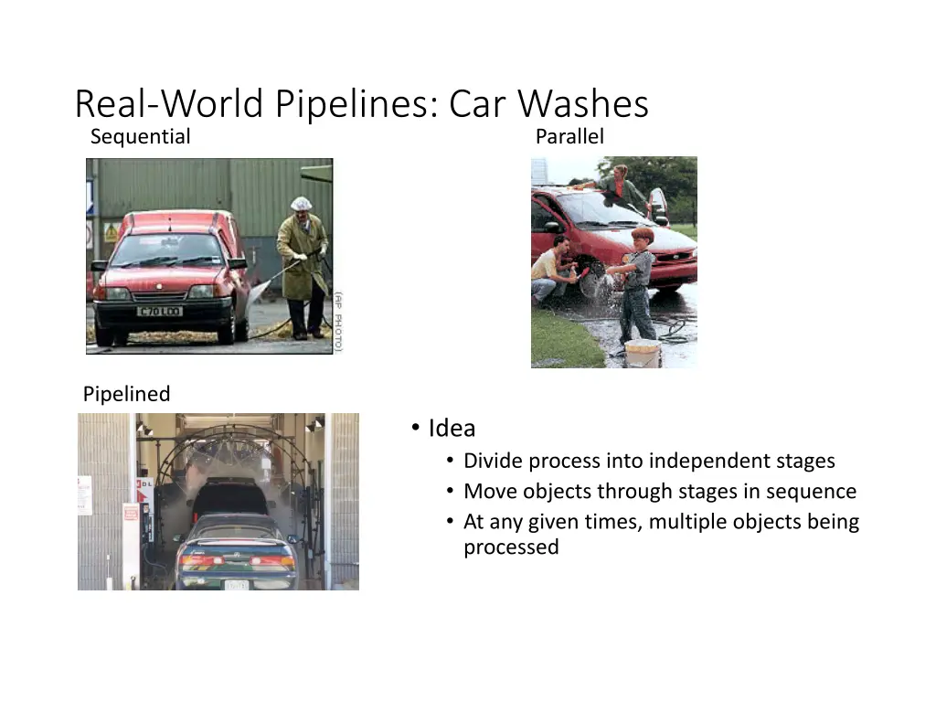 real world pipelines car washes sequential