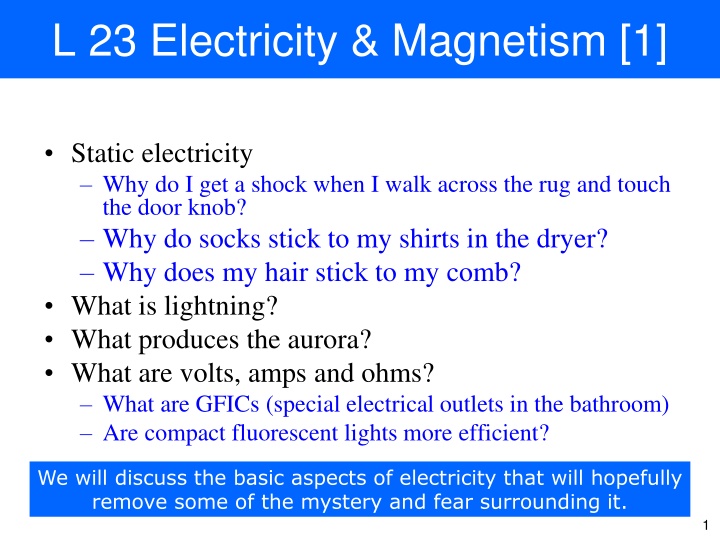 l 23 electricity magnetism 1