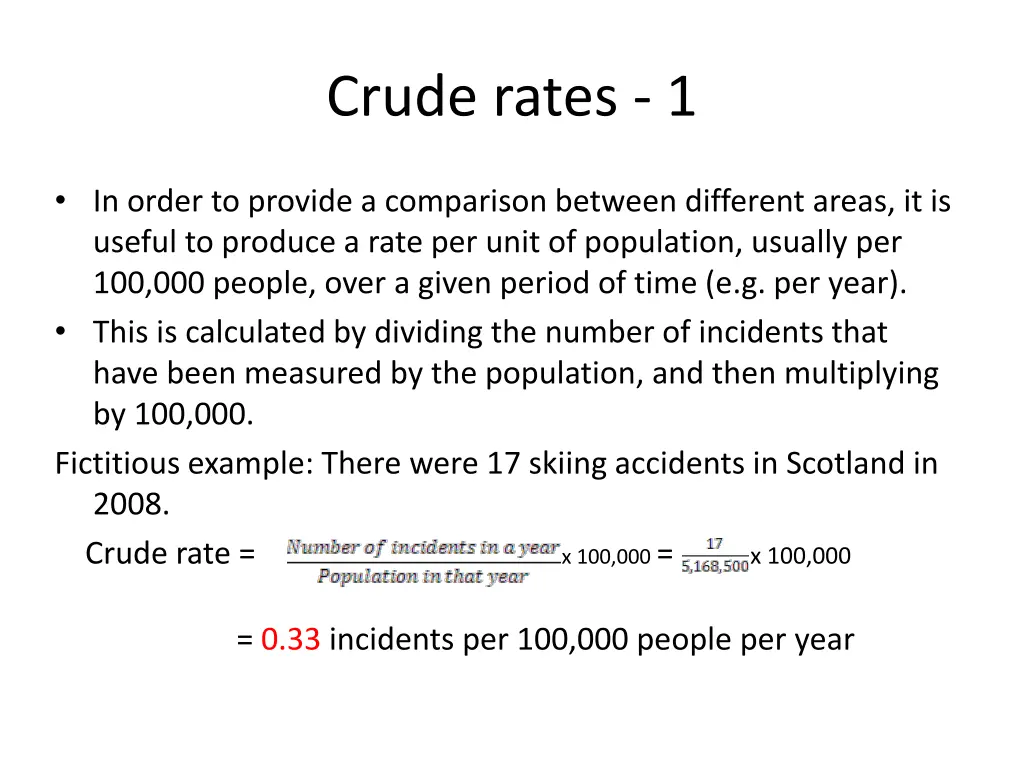 crude rates 1