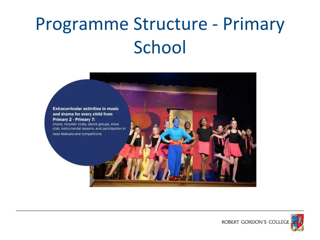 programme structure primary school 1