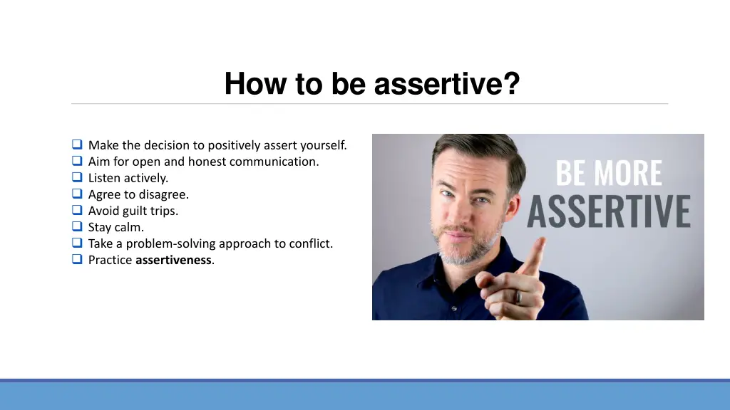 how to be assertive