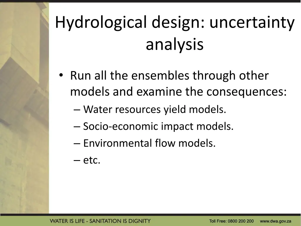 hydrological design uncertainty analysis 1