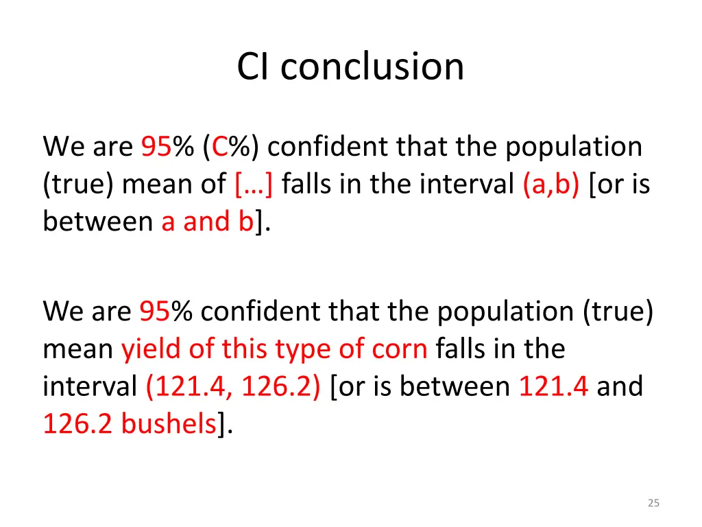 ci conclusion