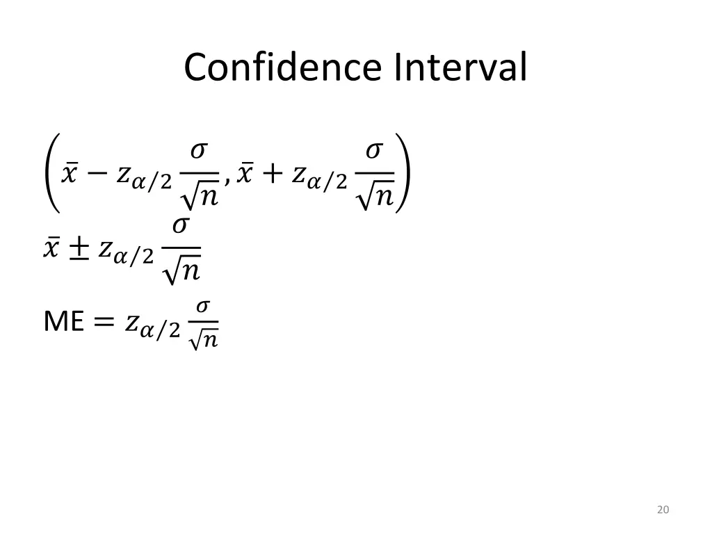 confidence interval