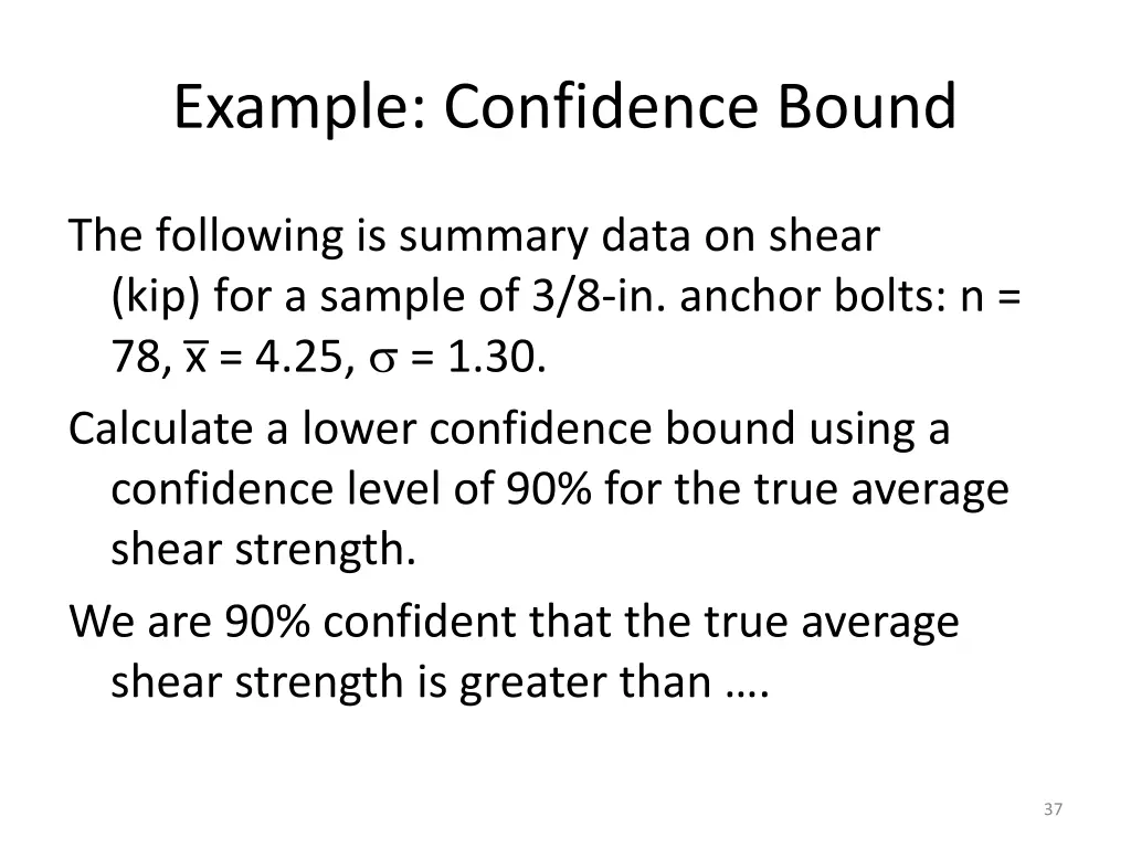 example confidence bound