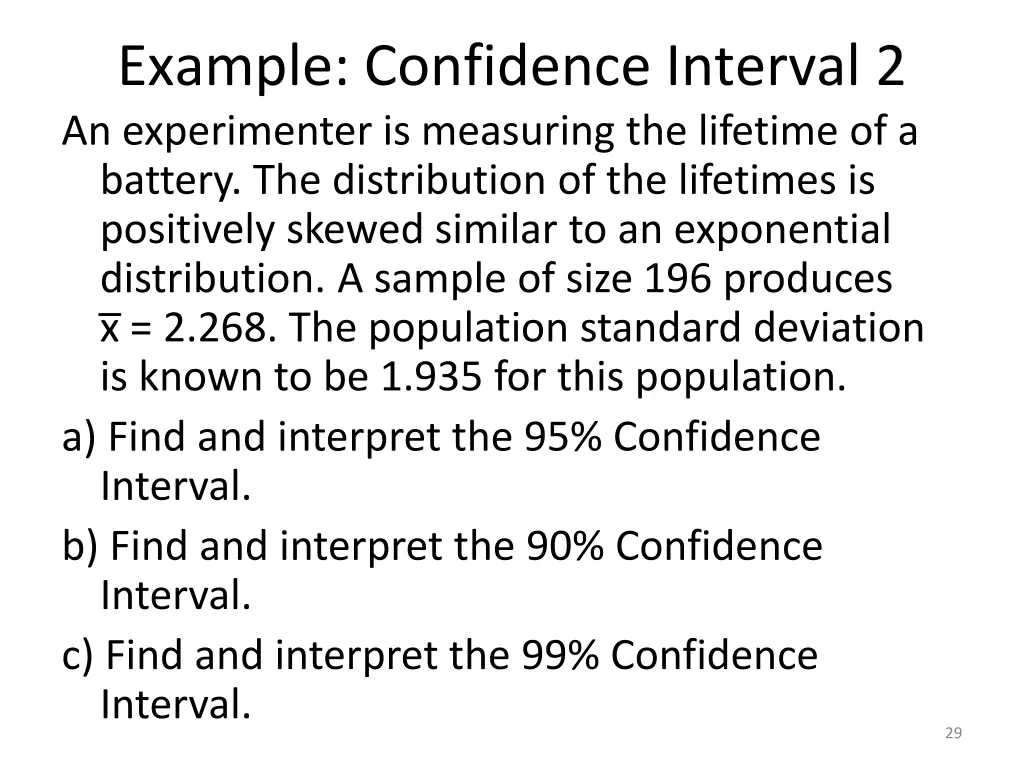 example confidence interval 2 an experimenter