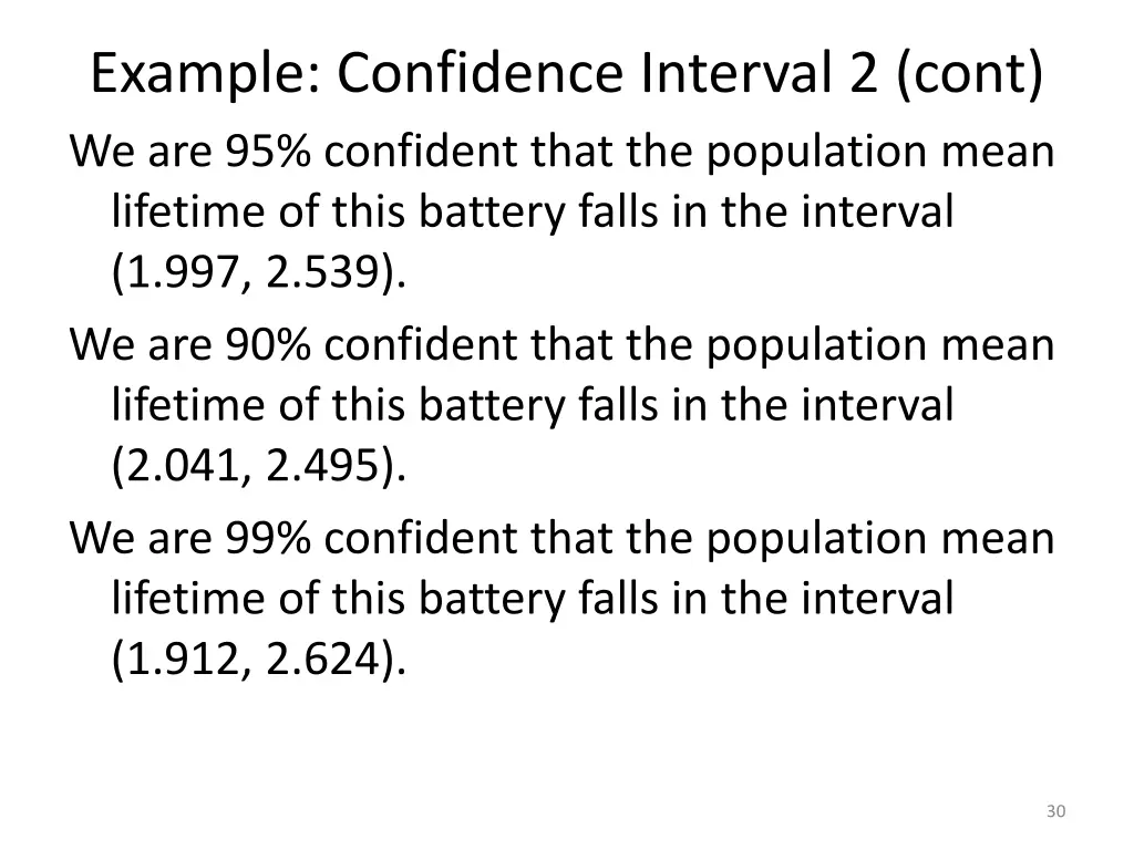 example confidence interval 2 cont