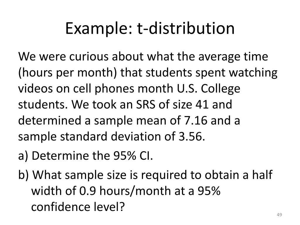 example t distribution