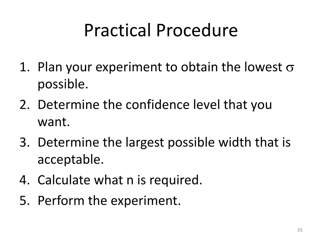 practical procedure