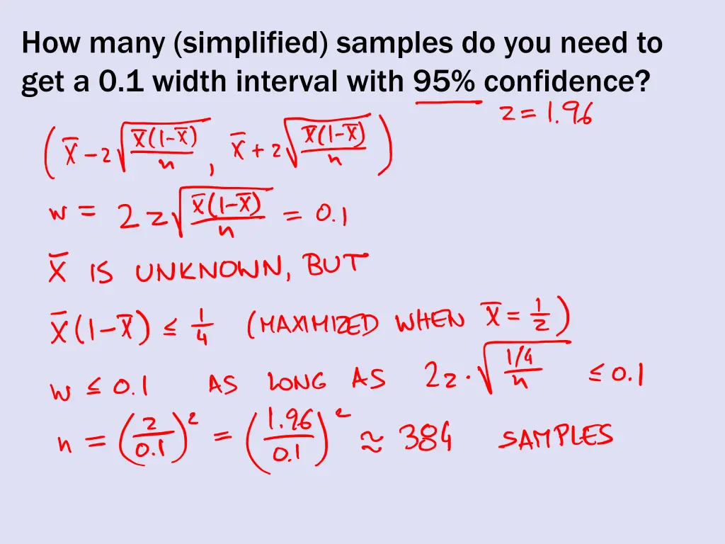 how many simplified samples do you need