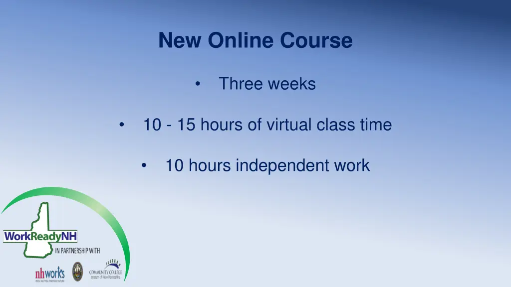 new online course