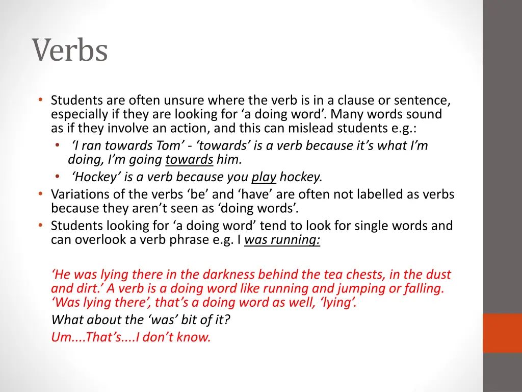 verbs