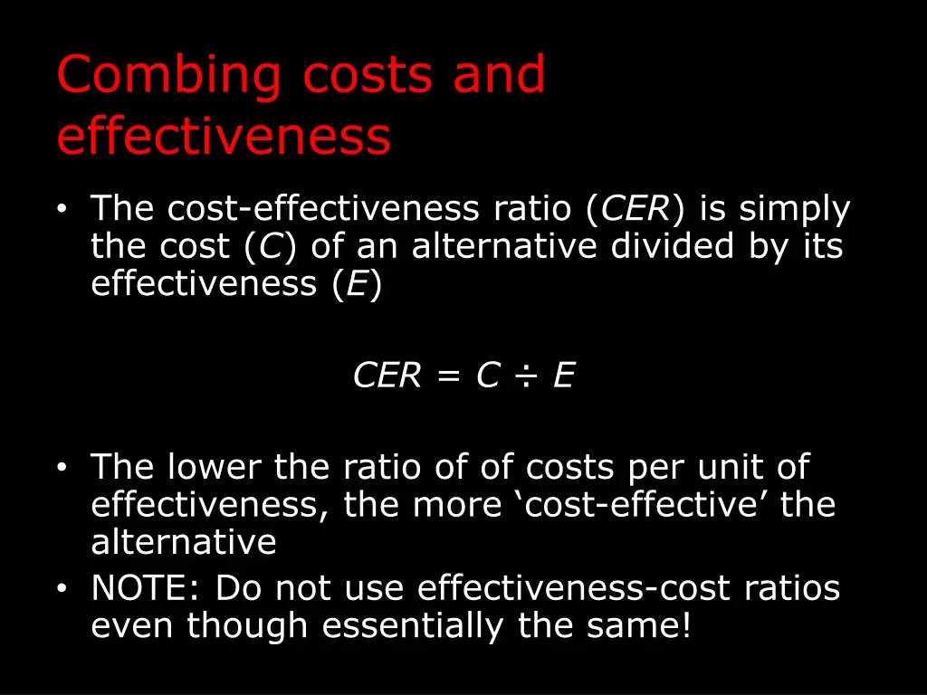 combing costs and effectiveness