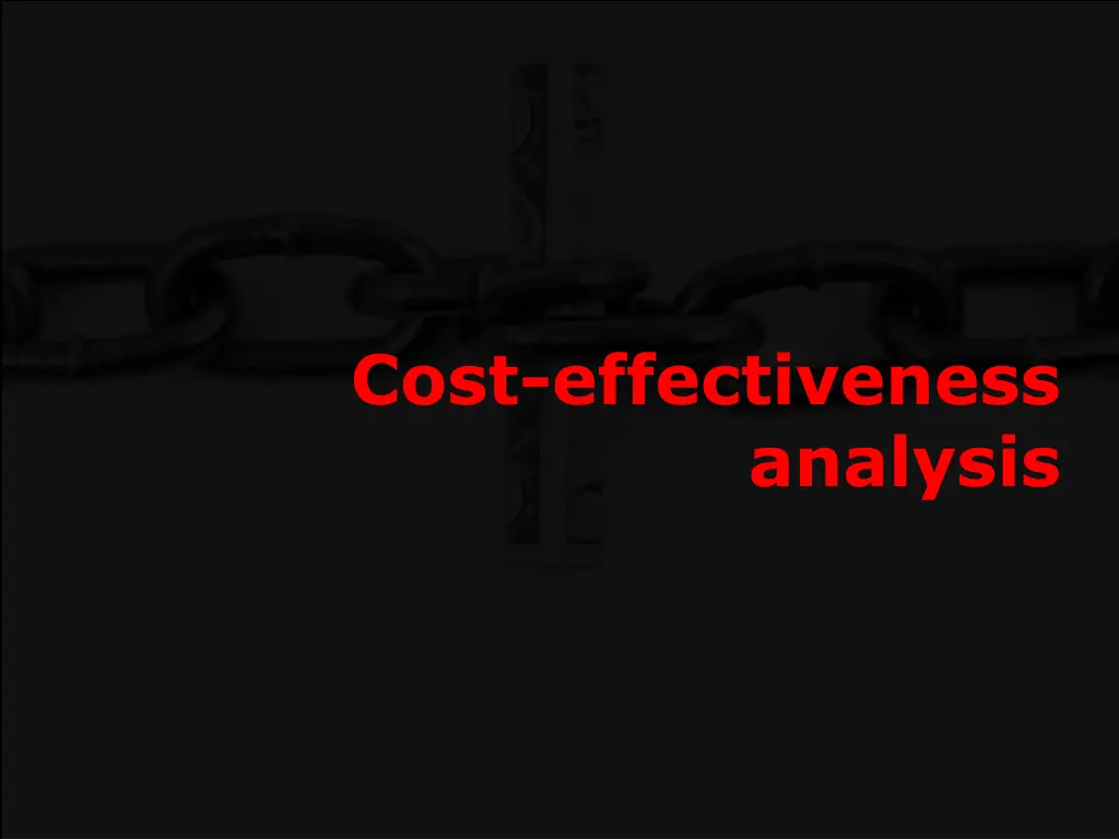 cost effectiveness