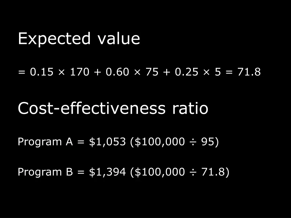 expected value