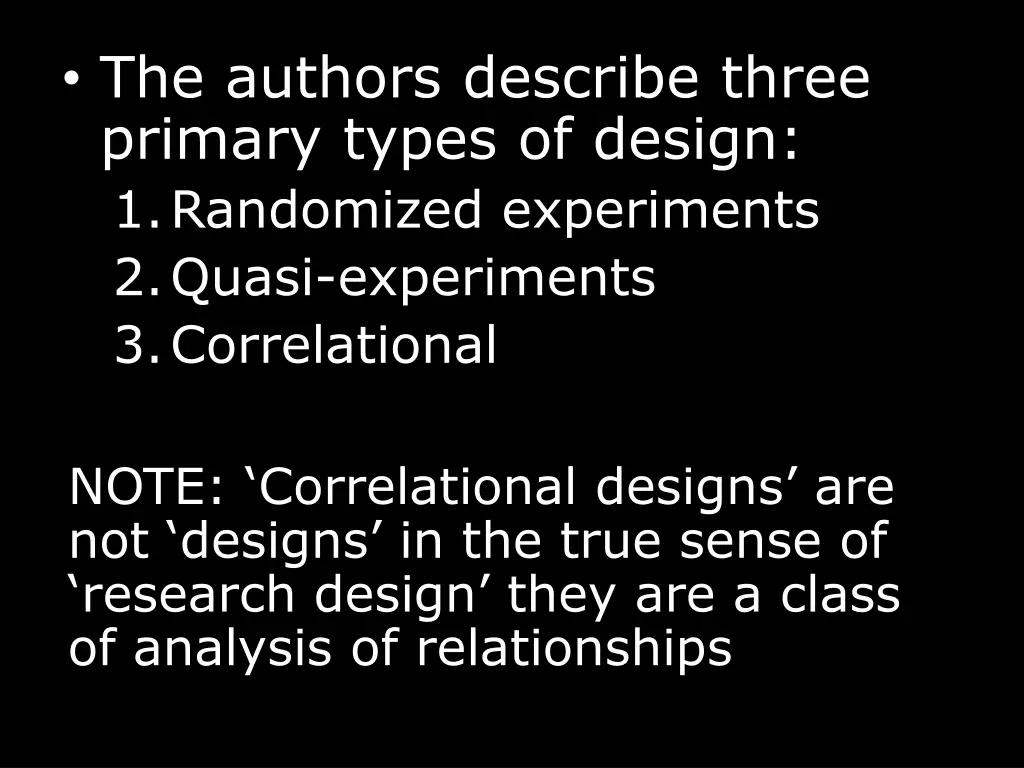 the authors describe three primary types