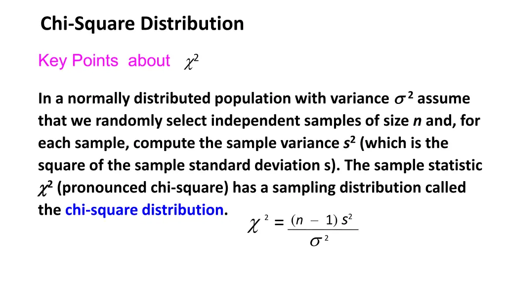 chi square distribution