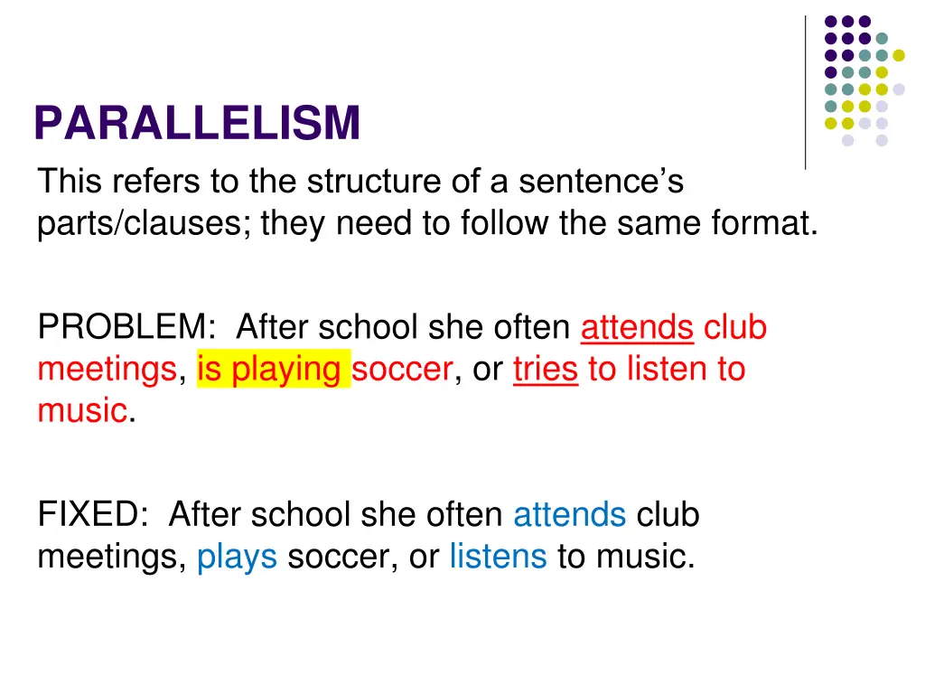 parallelism this refers to the structure