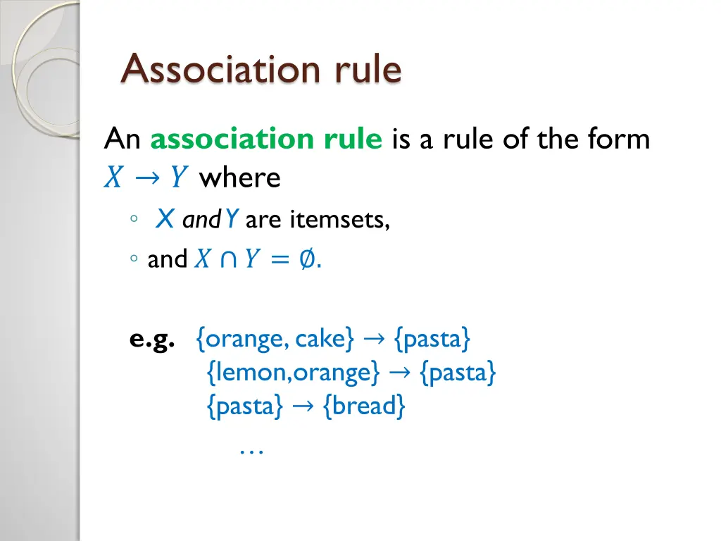 association rule