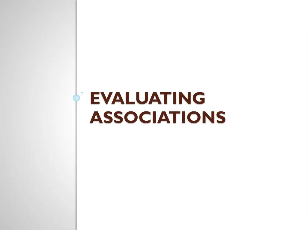 evaluating associations